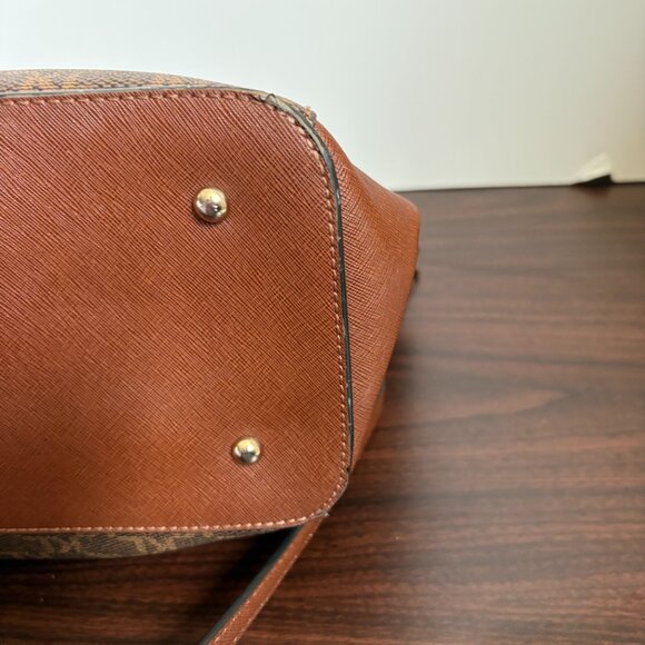 Karl Lagerfeld Paris Brown Monogram Large Paris Suki Tote Purse - Picture 13 of 16